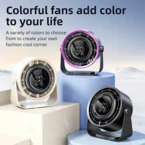 ZOLURA Y7 High Speed Air Circulation Table FanRechargeable Table Fan 100 Levels of StrongWind for sc