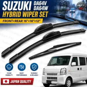 Suzuki DA64V DA64W Hybrid Front+Rear16"+16"+12" Wiper 3pcs Japan Quality Car Window wipers