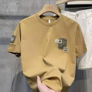 【JNS_fashion】Unique Printed Short-Sleeved T-Shirt Men Summer Korean Version New Style Round Neck