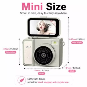 Video Camcorder Camera Palm Sized Structure Lightweight Stowable Layout Ideal Birthday Gift for Teenagers Outdoor Hobby